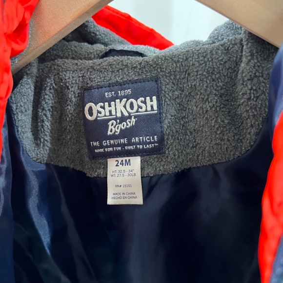 OshKosh B’Gosh Toddler Puffer Hooded Jacket - 24m - Picture 4 of 10